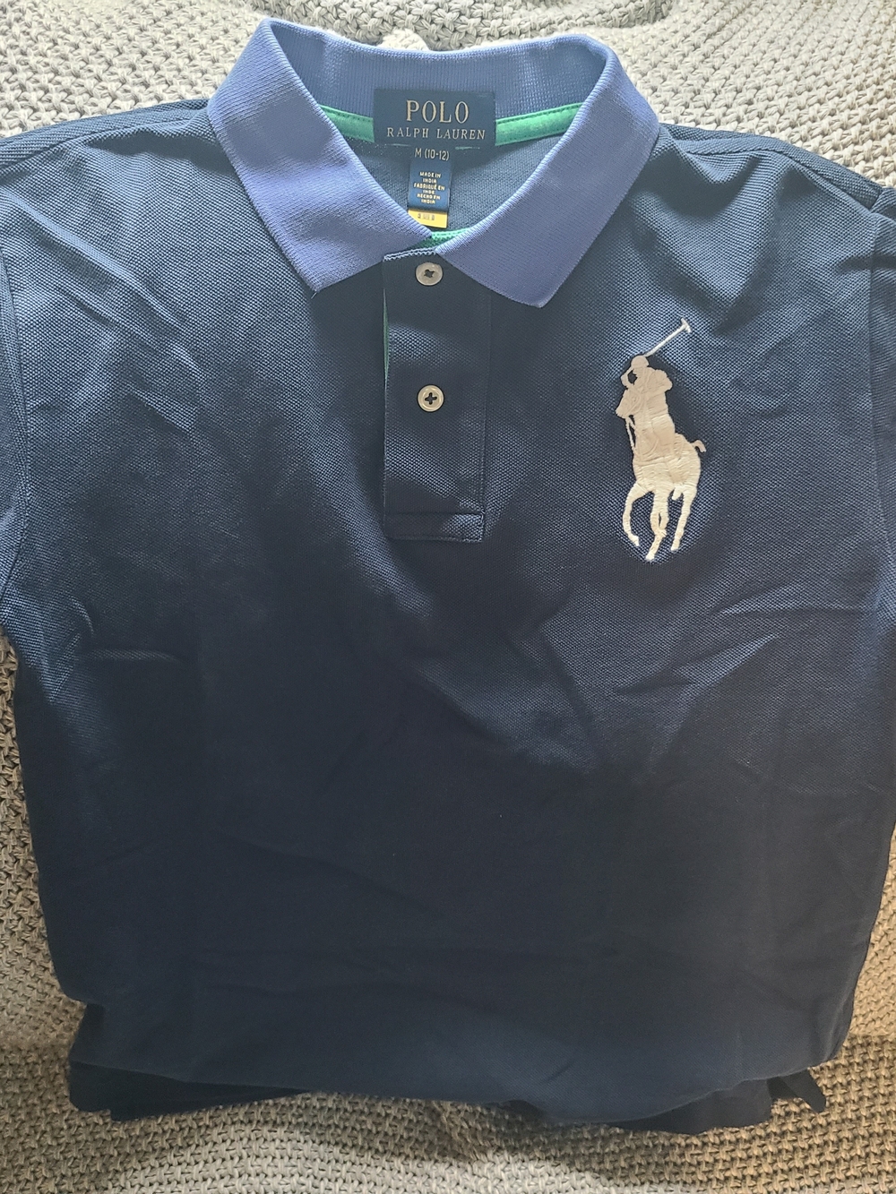 Polo by Ralph Lauren Boys Navy Blue Polo with White Pony